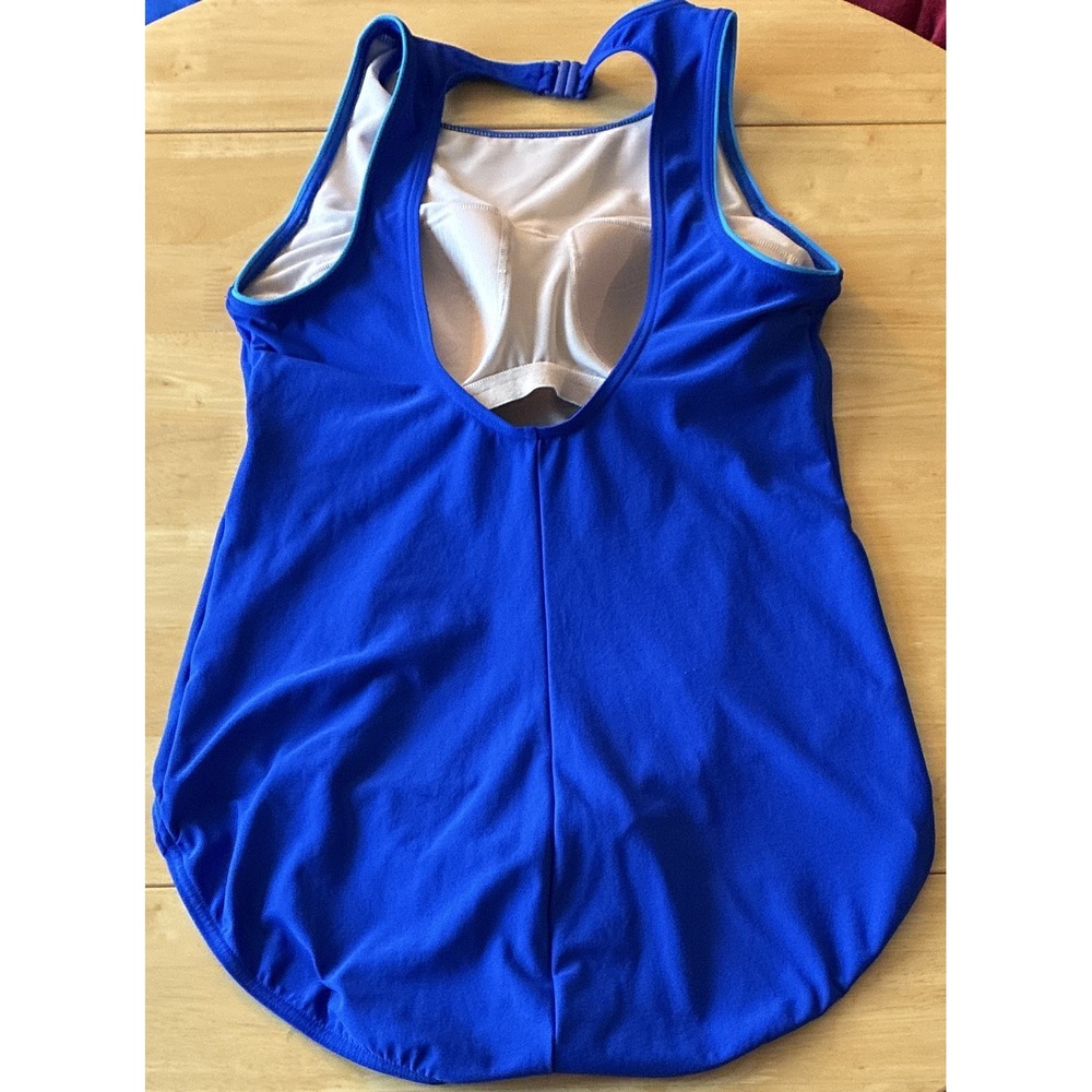 Lands' End Women's Built-In Bra One Piece Swimsuit Blue Size 16 - Picture 2 of 11